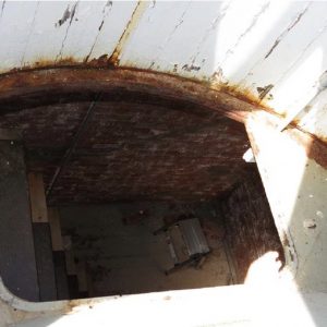 Floor hatch before restoration